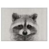 Raccoon potlood Tekening Snijplank (Voorkant)