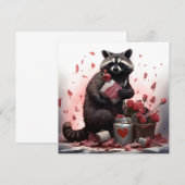 Raccoon prullenbak poëzie Valentijnsdag (Voorkant / Achterkant)
