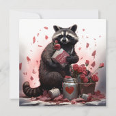 Raccoon prullenbak poëzie Valentijnsdag (Voorkant)