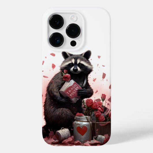 Raccoon prullenbak poëzie Valentijnsdag Case-Mate iPhone Case (Achterkant)