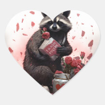 Raccoon prullenbak poëzie Valentijnsdag