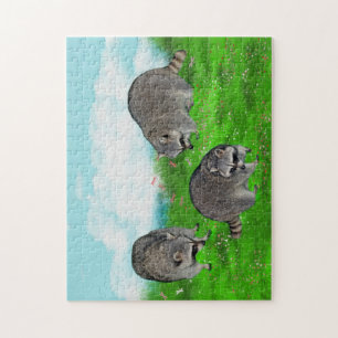 Raccoon Puzzle Legpuzzel