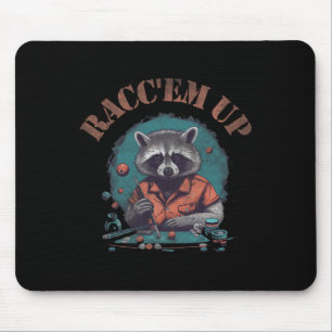 Raccoon Raccem Up Biljart Rack Ze Up Pool Fun Muismat