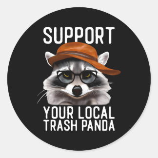 Raccoon Raccoon Trash Panda Ronde Sticker