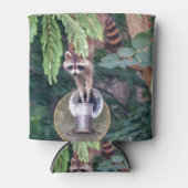 Raccoon Raiding the Bird Feeder Blikjeskoeler (Voorkant)