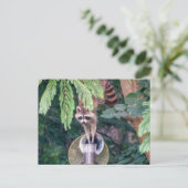 Raccoon Raiding the Bird Feeder Briefkaart (Staand voorkant)