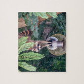 Raccoon Raiding the Bird Feeder Legpuzzel (Verticaal)