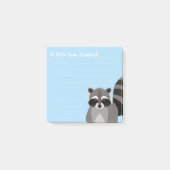 Raccoon Rascal, aangepaste kleur en naam Post-it® Notes (Voorkant)