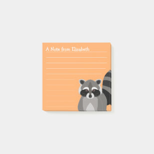 Raccoon Rascal, aangepaste kleur en naam Post-it® Notes