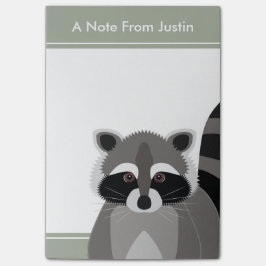 Raccoon Rascal Cute Design met Jouw tekst Post-it® Notes