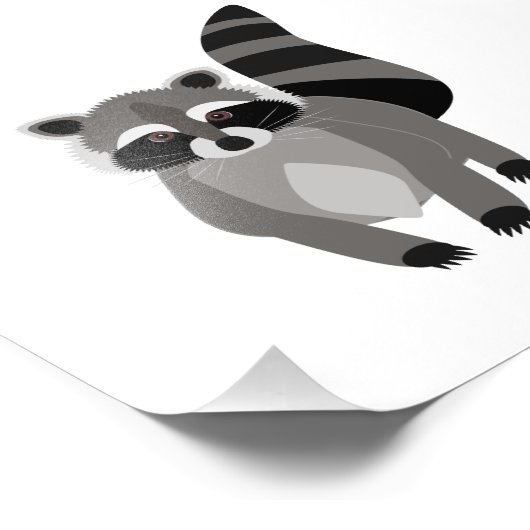 Raccoon Rascal Foto Afdruk (Hoek)