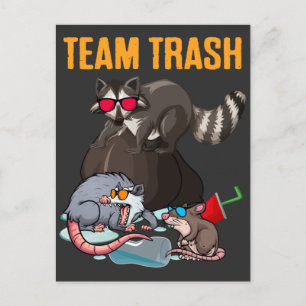 Raccoon Rat Trash Panda Garbage Animal Humor Briefkaart