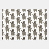 Raccoon Realm: Whimsical Woodland Gift Wrap Inpakpapier Vel (Voorkant)
