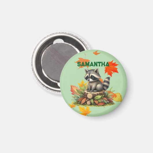 Raccoon Refrigerator Magnet (Voorkant / Achterkant)