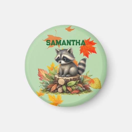 Raccoon Refrigerator Magnet (Voorkant)