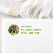 Raccoon retouradres verzendlabel etiket (Insitu)