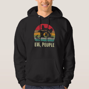 Raccoon Retro Ew Mensen Raccoon Trash Pan Hoodie
