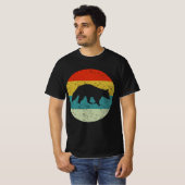 raccoon retro silhouette 70's t-shirt (Voorkant volledig)