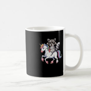 Raccoon Riding Unicorn Leuke Dierenfantasie Voor K Koffiemok