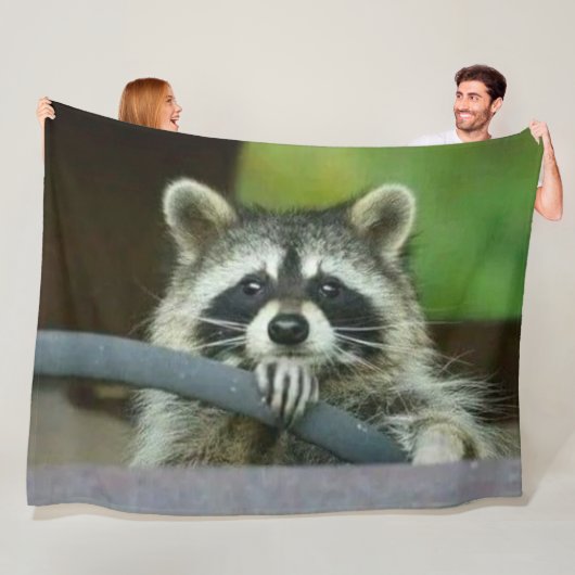RACCOON RIJDEN FLEECE DEKEN (In situ)