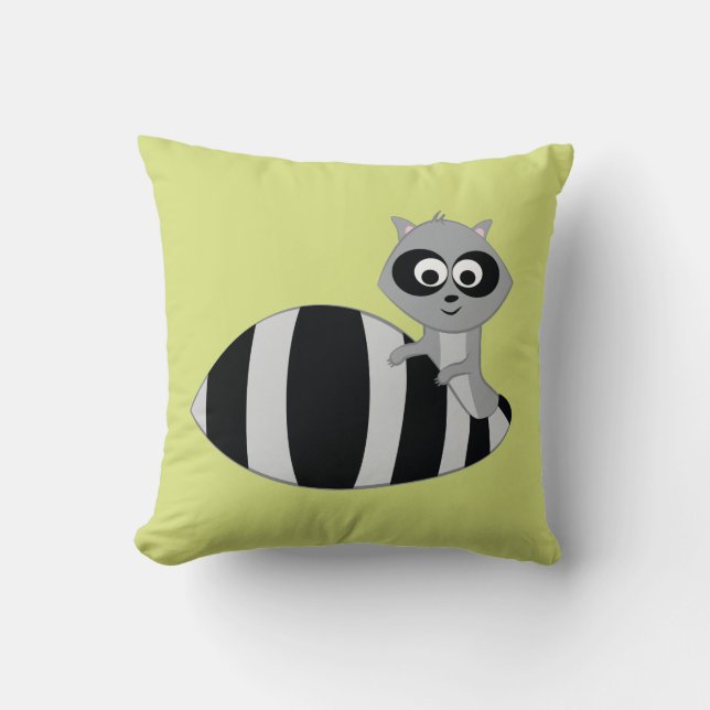 Raccoon - ritter kussen (Voorkant)