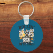 Raccoon Rollin Into 2026 Funny Dumpster Fire 2025  Sleutelhanger (Voorkant)