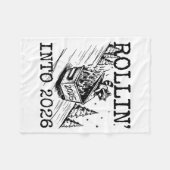 Raccoon Rolling Into 2026 Happy New Year 2026 Funn Fleece Deken (Voorkant (Horizontaal))