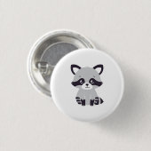 Raccoon Ronde Button 3,2 Cm (Voorkant /achterkant)