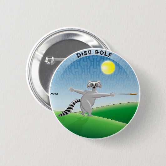 Raccoon Ronde Button 5,7 Cm (Voorkant /achterkant)