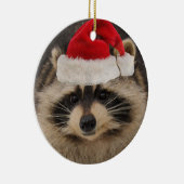 Raccoon Santa-versiering Keramisch Ornament (Rechts)