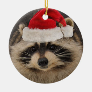 Raccoon Santa-versiering Keramisch Ornament