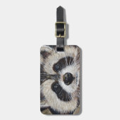 Raccoon schilderen bagagelabel (Voorkant verticaal)