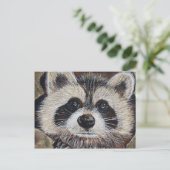Raccoon schilderen briefkaart (Staand voorkant)