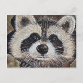Raccoon schilderen briefkaart (Voorkant)