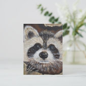 Raccoon schilderen briefkaart (Staand voorkant)