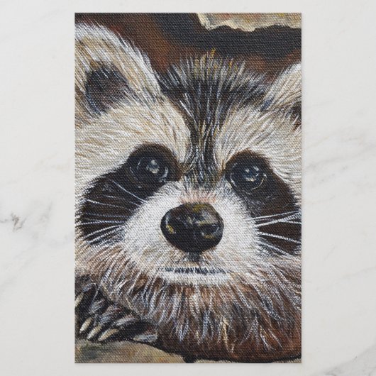 Raccoon schilderen briefpapier (Voorkant)