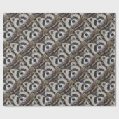 Raccoon schilderen cadeaupapier (Vlak)
