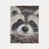 Raccoon schilderen fleece deken (Voorkant)