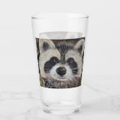 Raccoon schilderen glas (Achterkant)