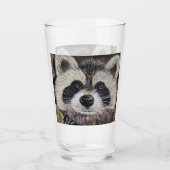 Raccoon schilderen glas (Voorkant)