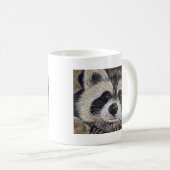 Raccoon schilderen koffiemok (Voorkant rechts)