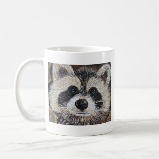 Raccoon schilderen koffiemok (Links)