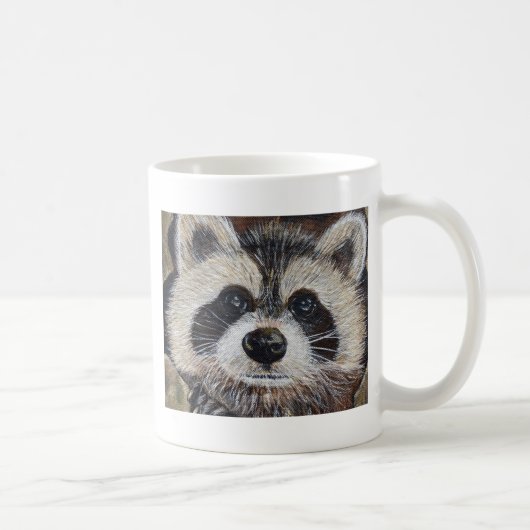 Raccoon schilderen koffiemok (Rechts)