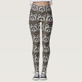 Raccoon schilderen leggings (Voorkant)