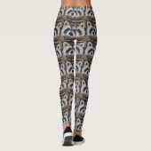 Raccoon schilderen leggings (Achterkant)