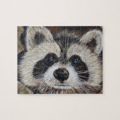 Raccoon schilderen legpuzzel (Horizontaal)