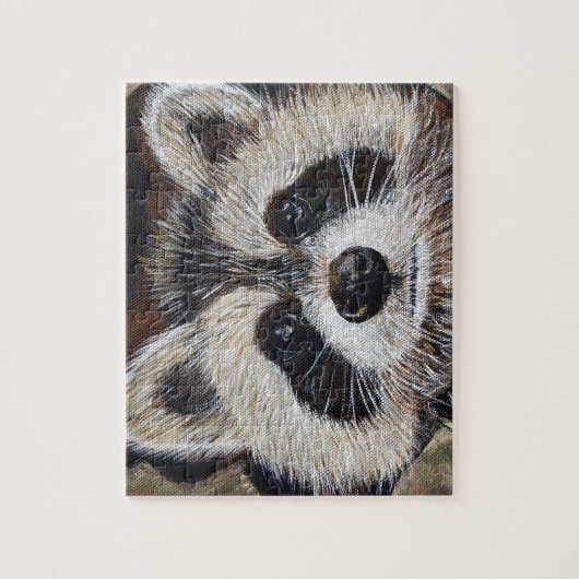 Raccoon schilderen legpuzzel (Verticaal)