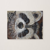 Raccoon schilderen legpuzzel (Horizontaal)