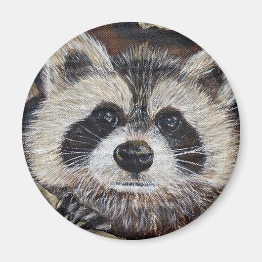 Raccoon schilderen magneet (Voorkant)