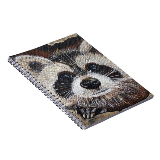 Raccoon schilderen notitieboek (Rechterzijde)